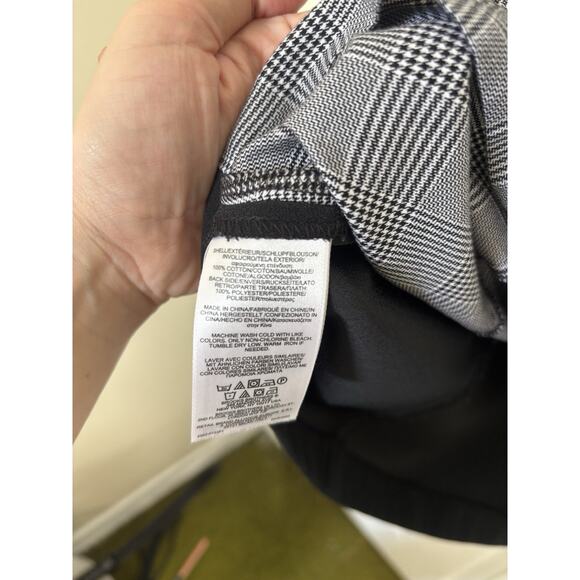 Brooks Brothers 346 Houndstooth Print Blouse Women’s Size 16 Classic Old Money - Picture 5 of 6